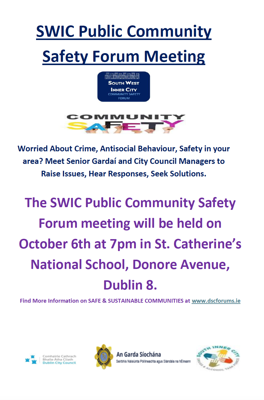 Public Event: Oct 6th – SWIC Community Safety Forum